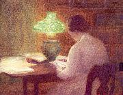 Ochtman, Mina Fonda The Evening Lamp USA oil painting artist